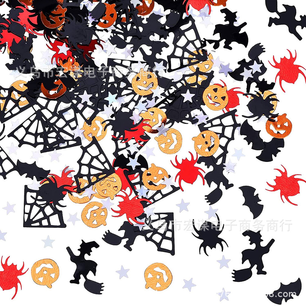 Halloween Party Confetti Witch Ghost Spider Web Ghost Festival Decoration Sequins Halloween Debris