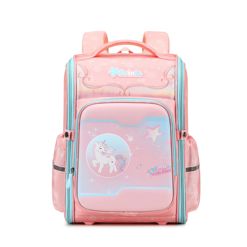 Nuevo estudiante de escuela primaria mochila integrada bolsa de espacio para niños y niñas alivio de Carga Protección de la columna vertebral Grado 1-3-6 niños mochila