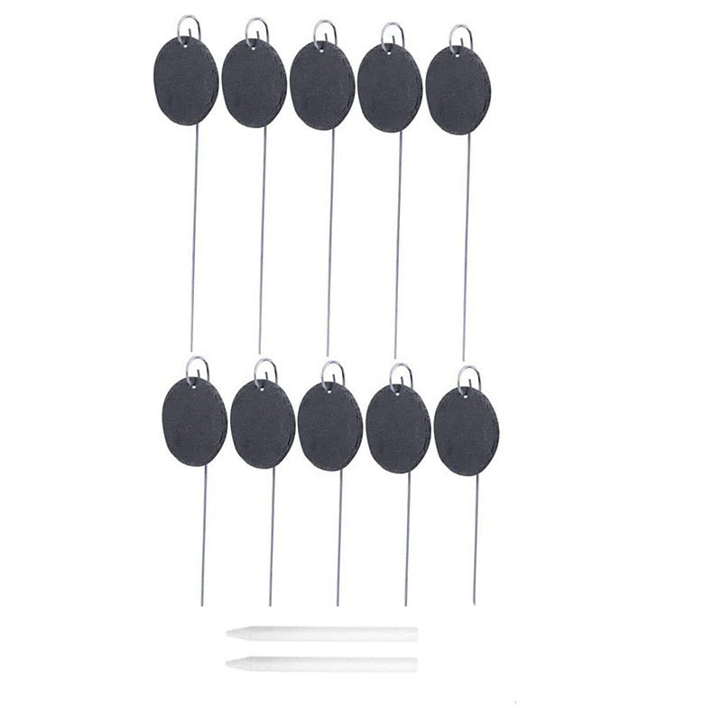 Fabricantes mayoristas etiquetas de plantas de pizarra etiquetas de flores etiquetas de árboles frutales etiquetas de acero inoxidable jardín