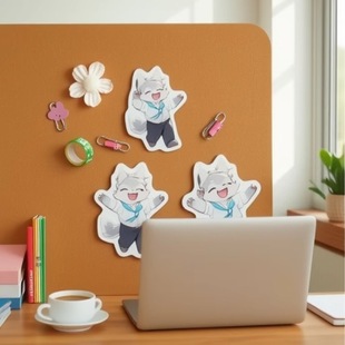 Acrylic Creative Refrigerator Magnets Customized DIY Magnetic Stickers with Adhesive Backing Anime Peripheral Cartoon Cute Magnetic Stickers Wholesale