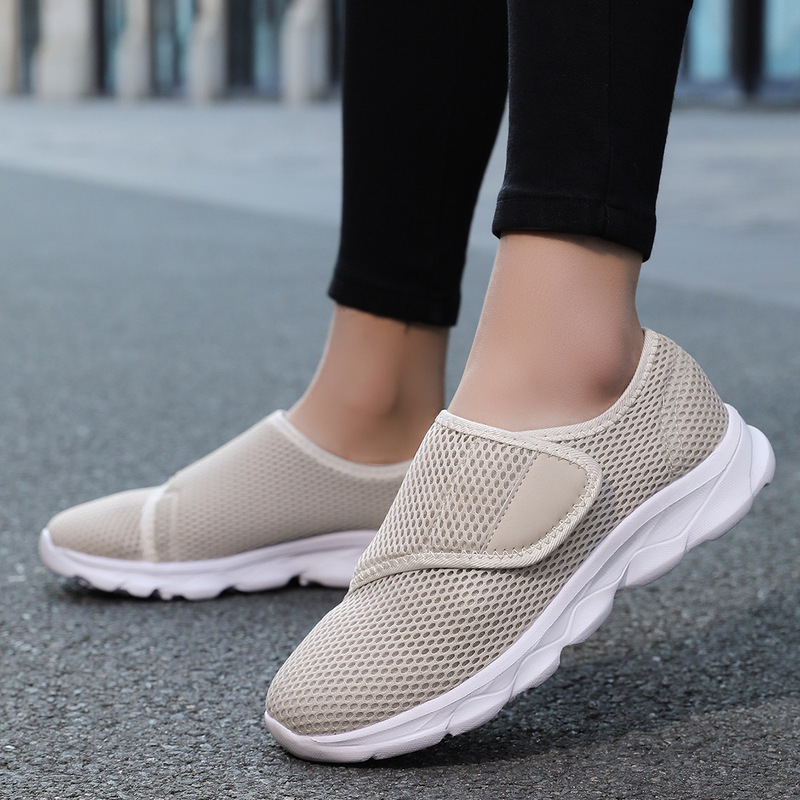 Cross-Border Large Size Mesh Breathable Women's Shoes Casual Shoes Flat Shoes Slip-On Lightweight Comfortable Shoes Men's Casual Shoes
