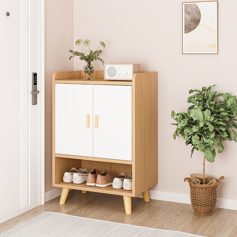 Shoe Cabinet Home Doorway Solid Wood Storage Rack Simple Living Room Balcony Cabinet Space-Saving Large Capacity Multi-Layer Dust-Proof Shoe Rack