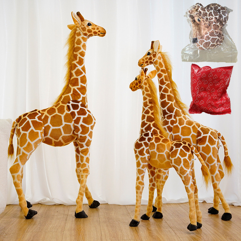 Folding delivery plush toy simulation giraffe doll in stock wholesale a generation of [cross-border] wholesale