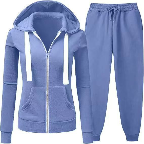 Women's Clothing Women's Solid Color Hoodie & Jogger Set – Casual Knit Sweatsuit (S-XXL, 10 Colors)_voghion.com