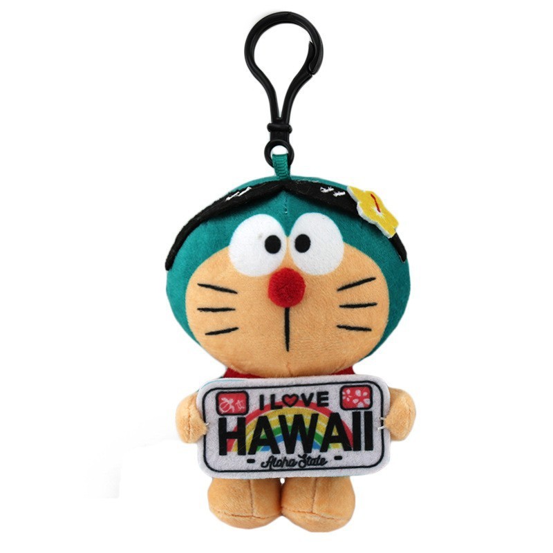 国境を越えた新製品ハワイ黒皮kittyは卵黄兄のキーホルダー卵黄兄のぬいぐるみのストラップになった|undefined