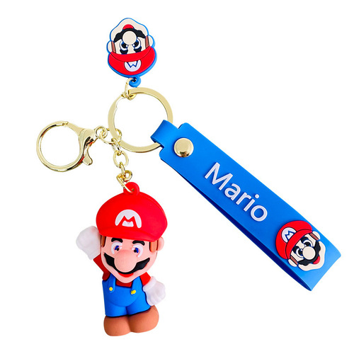 New creative Super Mario doll keychain cute doll backpack pendant buckle exquisite gift keychain