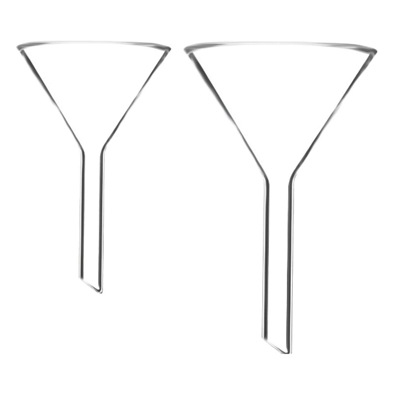 Химическая треугольная стеклянная воронка, коническая воронка, учебные тестовые принадлежности, калибр 90/100/150/180/210 мм