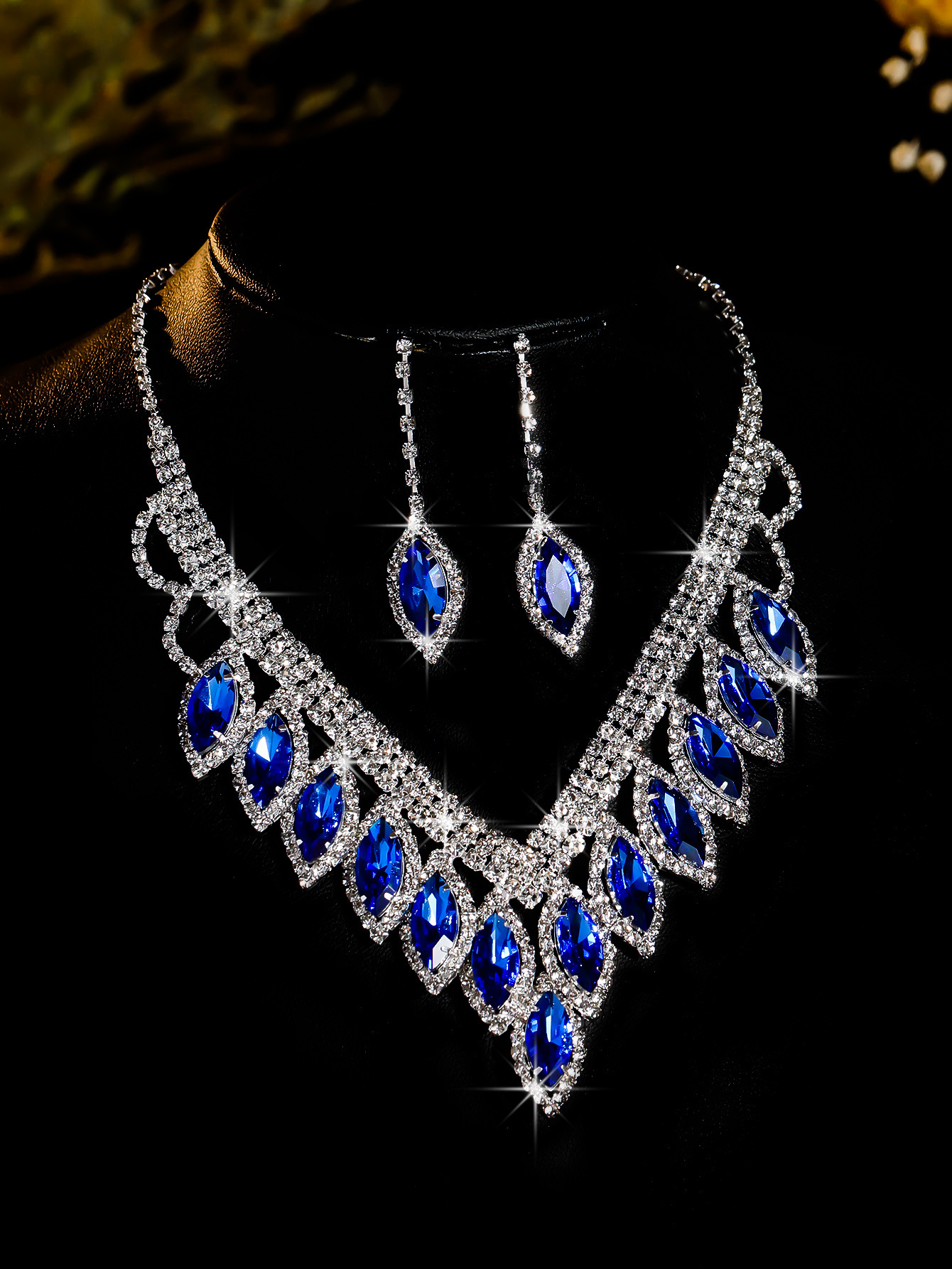 bride necklace set earring jewelry set banquet dress set necklace fashionable all match exquisite jewelry_voghion.com