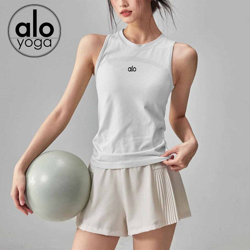 Pnalo Quick-Drying Yoga Vest Sleeveless Loose Breathable Cover-Up Yoga Pilates Fitness Running Sportswear