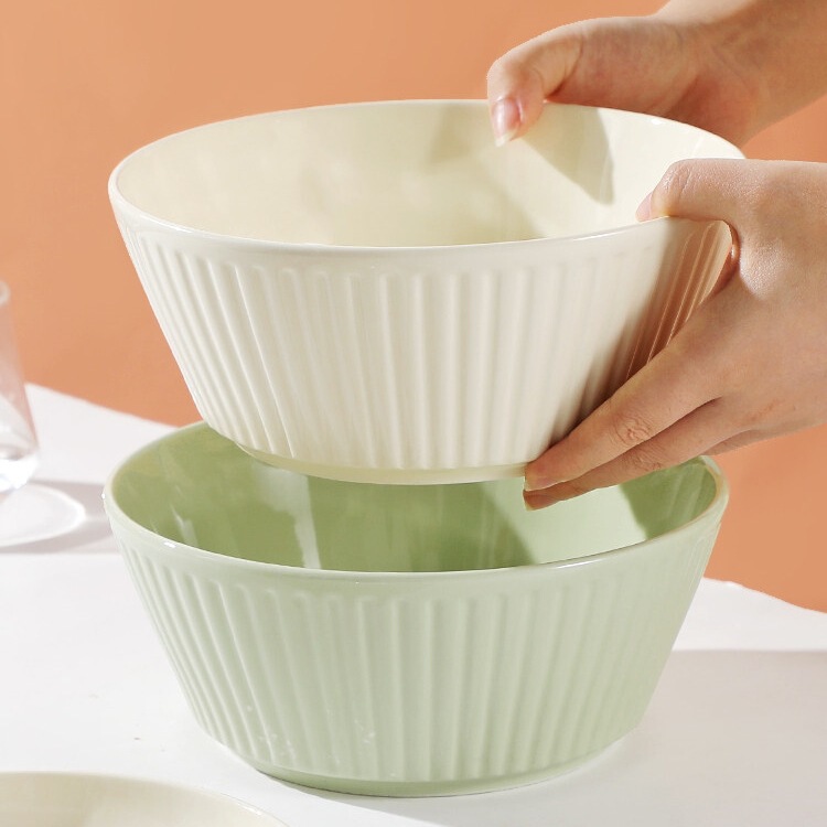 8inch Soup Bowls, Set of 2, 2025 New Model, Large Ceramic Bowls for Home Use, Deep Bowls, Noodle Bowls, Cooking Bowls, Containers