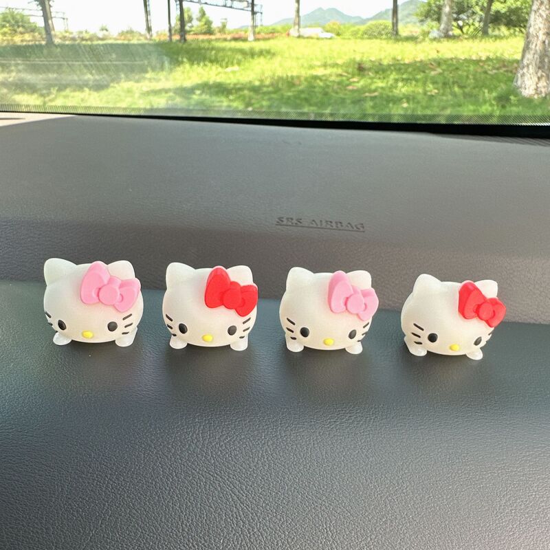 Cartoon KT cat doll pvc soft rubber accessories mobile phone case storage box car display patch decoration ornaments