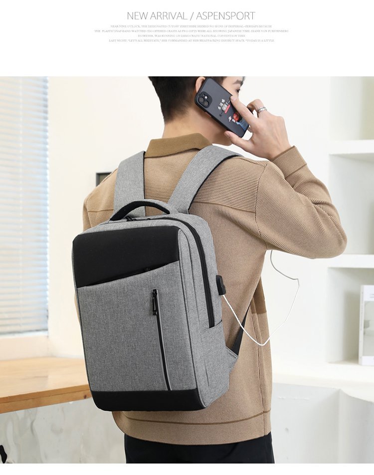 2024 New cross-border multi-functional USB charging business travel men's laptop backpack for foreign trade undefined