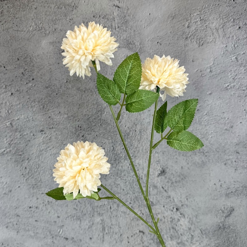 Crisantemo Artificial de 3 Cabezas, Crisantemo Ping Pong, Arreglo de Decoración para Bodas y Hogar, Hortensia, Diente de León, Adornos de Flores Artificiales al por Mayor