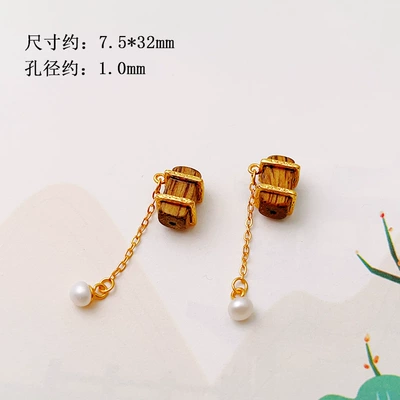 Dzi Beads Accessories Bracelet – Zərgərlik ara hissələri - agarwood-square-column-model