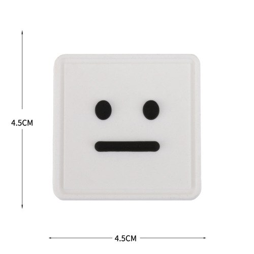 Outdoor Smiling Face 3D PVC Glue Velcro Armband Yellow Smiling Face Creative Black and White Luminous Backpack Sticker