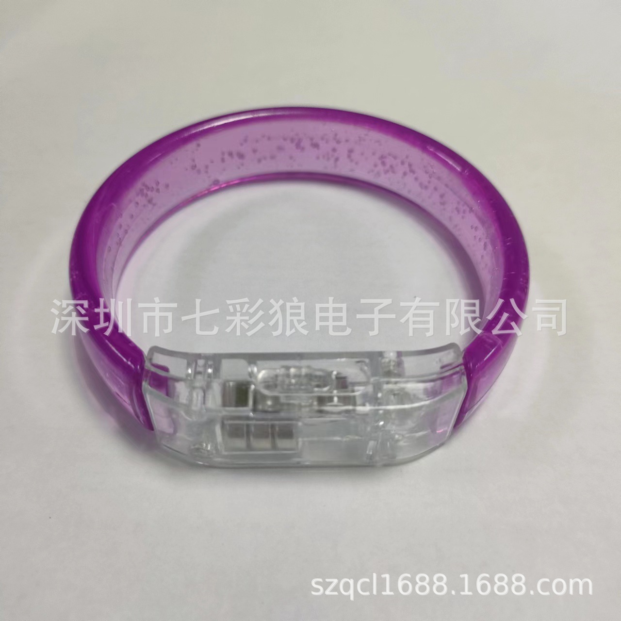 En stock burbuja pulsera LED acrílico luminoso pulsera eléctrica sílaba atmósfera props burbuja plana flash pulsera