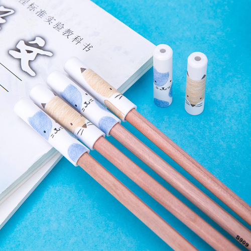 Deli 0509 pencil cover pencil cover protective cap cartoon art extender primary school student pen cap pencil tip pen cover