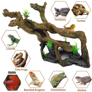 Fish tank landscaping simulation sunken wood resin crafts tree-shaped sunken wood root tied moth tree aquarium decoration