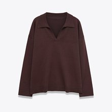 跨境欧美女装速卖通爆款时尚休闲简约翻领纯色针织+直筒裤套装