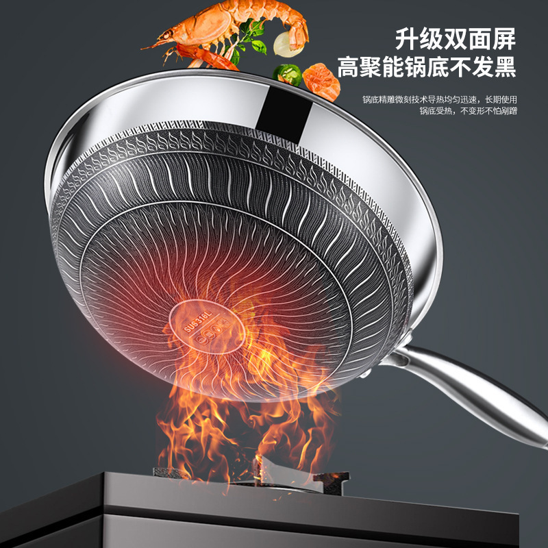 Potas alemanas no pegajosas, paneles de acero inoxidable 316, paneles de frita domésticos, horno electromagnético, horno de gas, aplicable