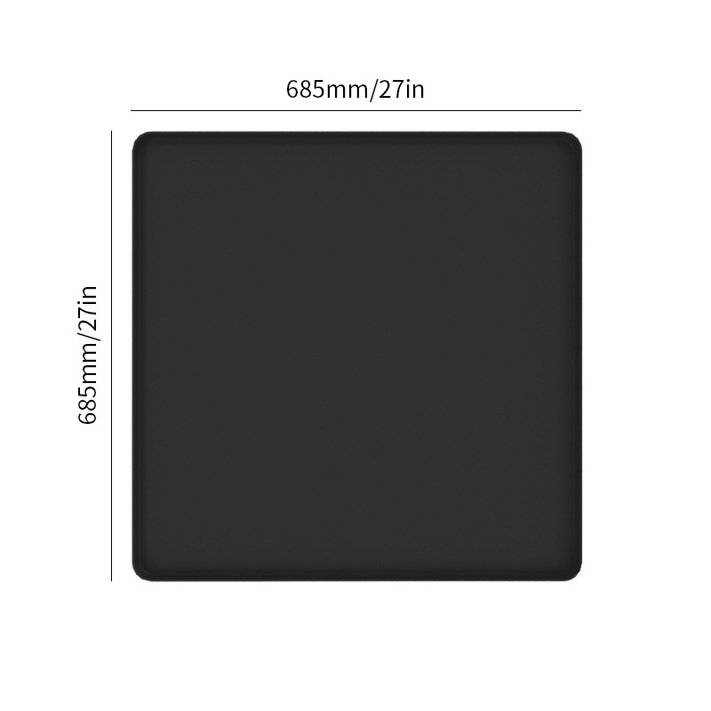 블랙 (685*685mm)* 세탁기 패드 * 사각형
