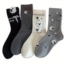 W 14515 Ins Design Flock Sheep Mid Socks ��ϵֲ����Ͳ��
