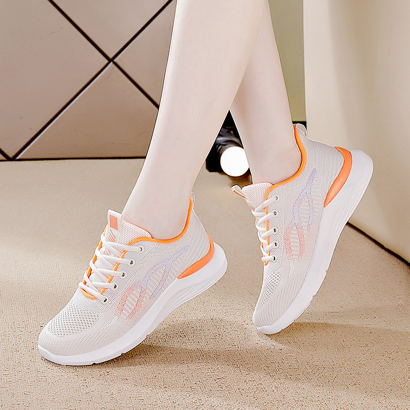 Sports Shoes for Women 2025 Spring New Style Soft-Soled Mom Shoes Korean Style Mesh Hiking Shoes Versatile Casual Running Shoes for Women