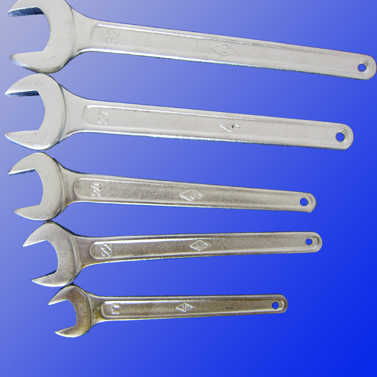 优质镀锌单头开口扳手加厚锻打呆扳手 国标27mm