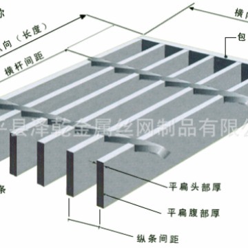 2019年电厂平台钢格柵板 楼梯踏步板 热镀锌踏步板 格栅板