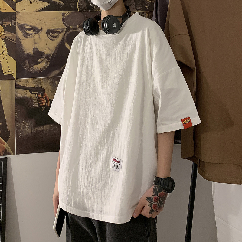 Cotton and Linen Short-sleeved T-shirt Men's Summer Fashionable Brand Fatty Plus plus size Half-sleeved Clothes Fashionable Loose Linen T-shirt Cotton and Linen Short-sleeved T-shirt Men's Summer Fashionable Brand Fatty Plus plus size Half-sleeved Clothes Fashionable Loose Linen T-shirt