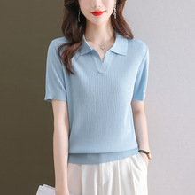 �ļ�polo��֯��Ů�����˿����t������������װ���ʷ������¶̿�