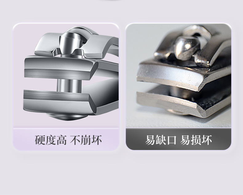 FaSoLa Life 指甲刀四件套 渐变紫/套 硬甲专用 指甲剪套装 指甲钳