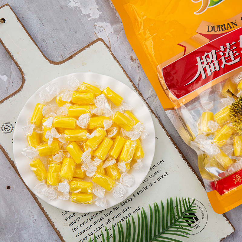 【工厂直供】正宗海南椰盛500克榴莲软质糖休闲零食特色糖果批发