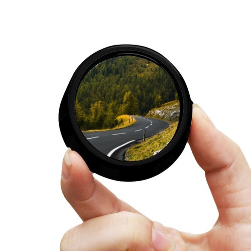 Car Small Round Mirror Backup Blind Spot Mirror Blind Area Assist Wide Angle Mirror Glass Rearview Mirror Adjustable Pair Set
