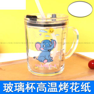 High temperature glass flower paper water transfer printing water sticker tear-free film can pass the dishwasher test can be used for paste processing baking flower