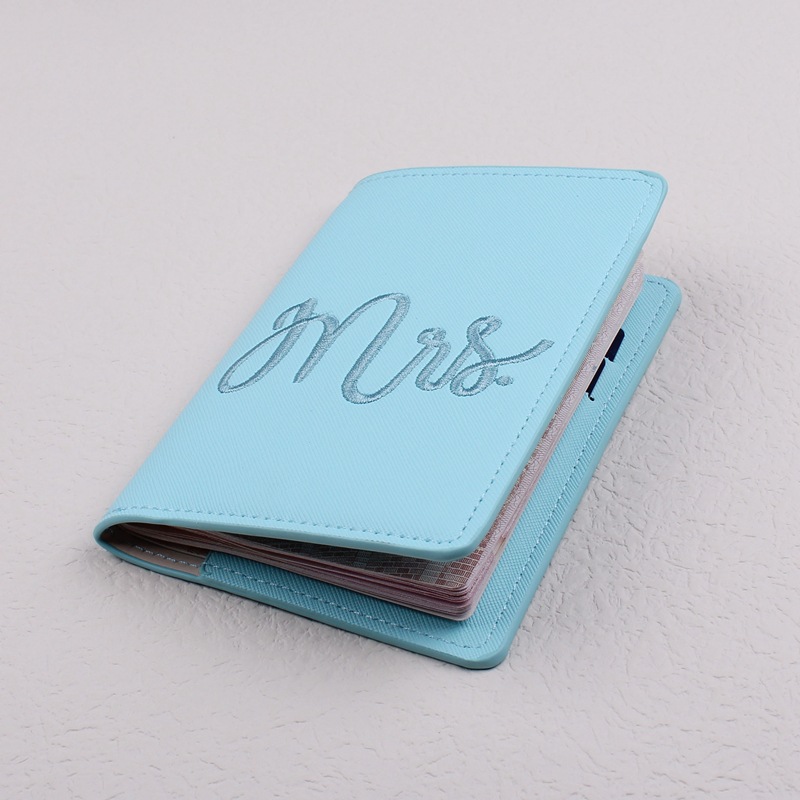 Estilo coreano nueva impresión digital de color multifuncional bolsa de pasaporte cubierta de cuero PU suministros de viaje de aviones