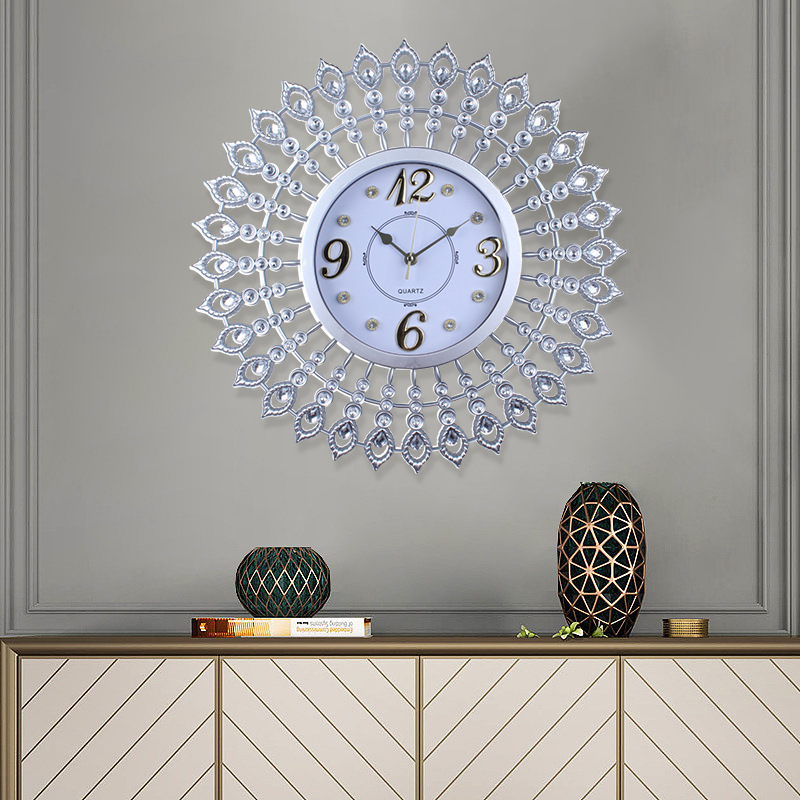 Antiguo hogar decorativo reloj digital marco tridimensional diseño hueco Reloj de pared reloj de cuarzo de escaneo puntual