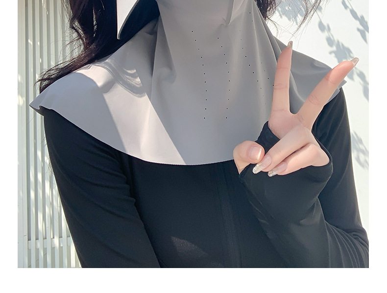 Sombrero de sol de ala ancha para mujer con protección uv y máscara_voghion.com