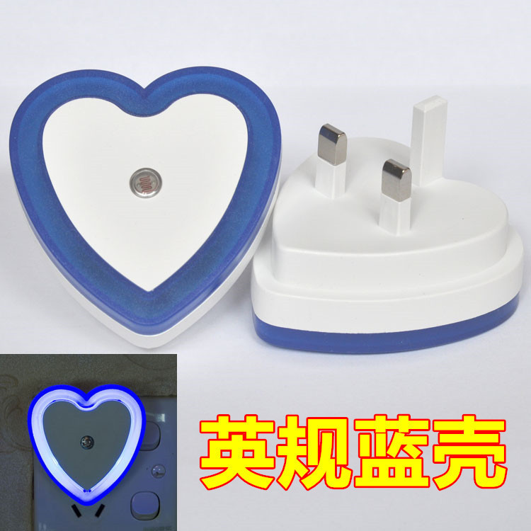 跨境爱心英规光控感应led夜灯 亚马逊热销创意简约氛围灯工厂直供|undefined