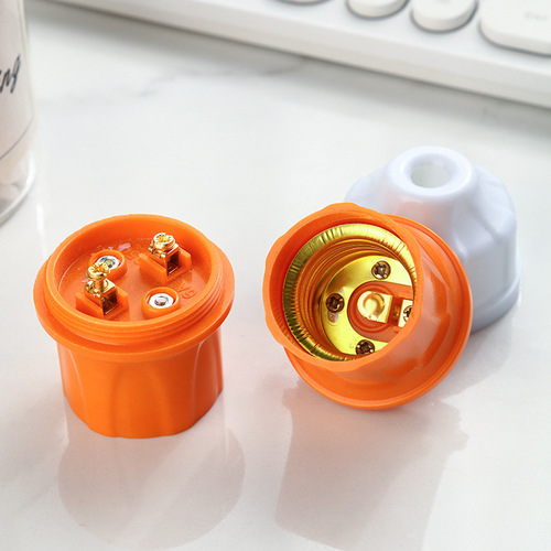 Manufacturer wholesale lamp holder suspension type E27 screw LED light bulb chandelier head lamp holder Luo mouth