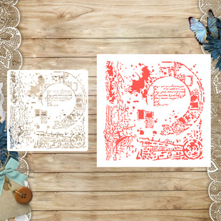 Cross-Border Dropshipping Masking Board Retro Background Pattern Hollow Plastic Hand-Painted Graffiti Spray Hand Account Decoration Template