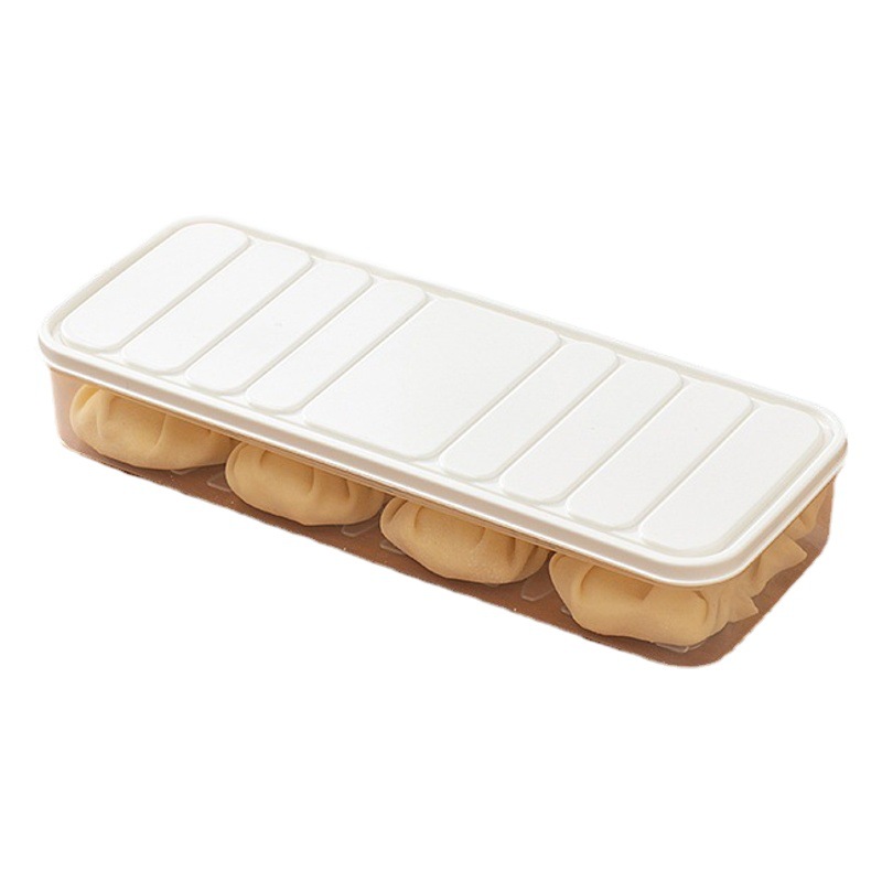 Nueva caja de almacenamiento de preservación del refrigerador de dumpling fideos wonton caja de preservación fría instantánea caja de dumpling congelada caja de organización del hogar