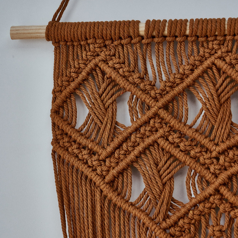 手作りの創意玩具収納網兜木棒金綿縄編みホーム壁掛け玩具網兜卸売り|undefined