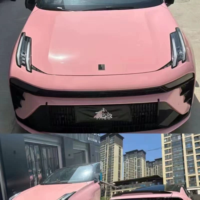 Car paint protective film, PET Base Crystal Piano Black - pet-material-crystal-rouge-powder-165m