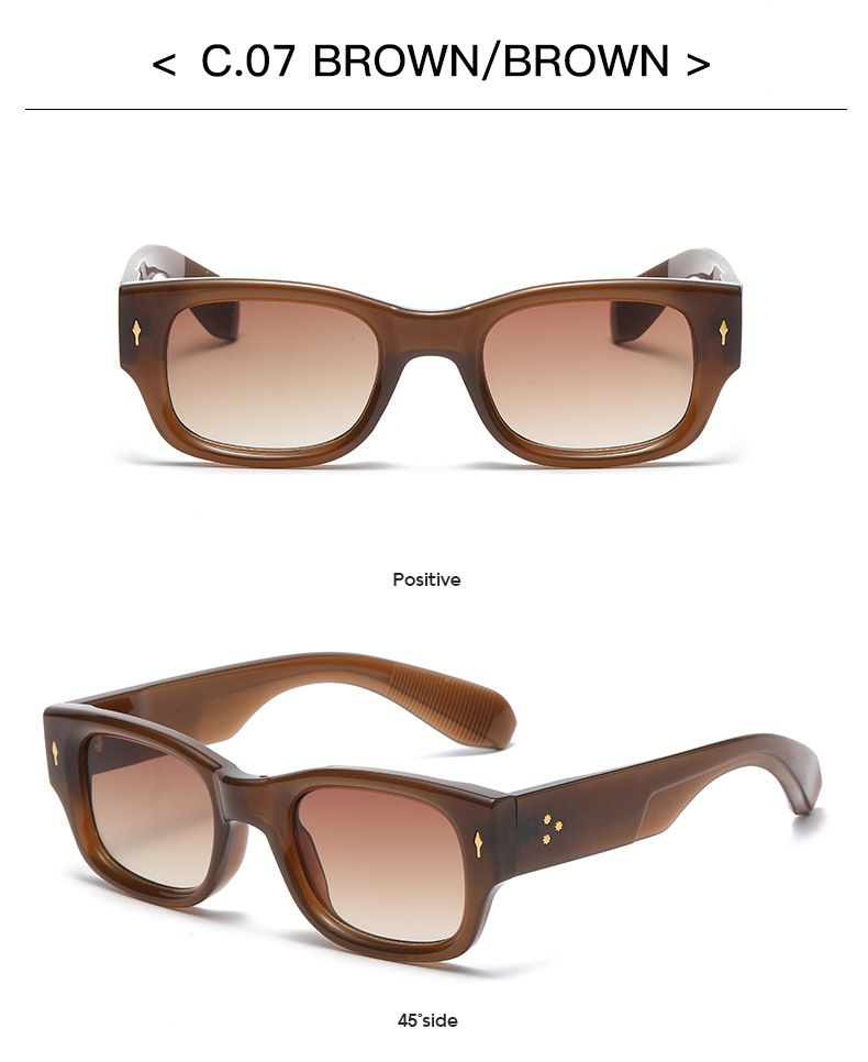 60g Weight Full Frame Glasses Structure Sunglasses Classification Ac, UV400 Protection Lens Material Square Glasses Style Casual, Travel, Selfie Occasion Solid Color Pattern All Seasons Season Women's Gender Retro, Sweet Style Retro Sweet Solid Color Ac UV400 Protection Square Full Frame Women's Sunglasses 12