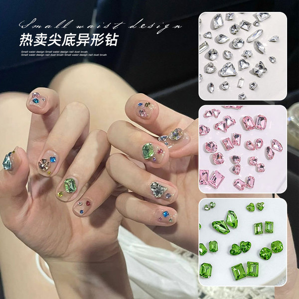 translucent mixed nail decoration for nails