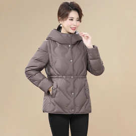 品牌大码中大淑羽绒服折扣女装库存尾货冬季保暖外套批发