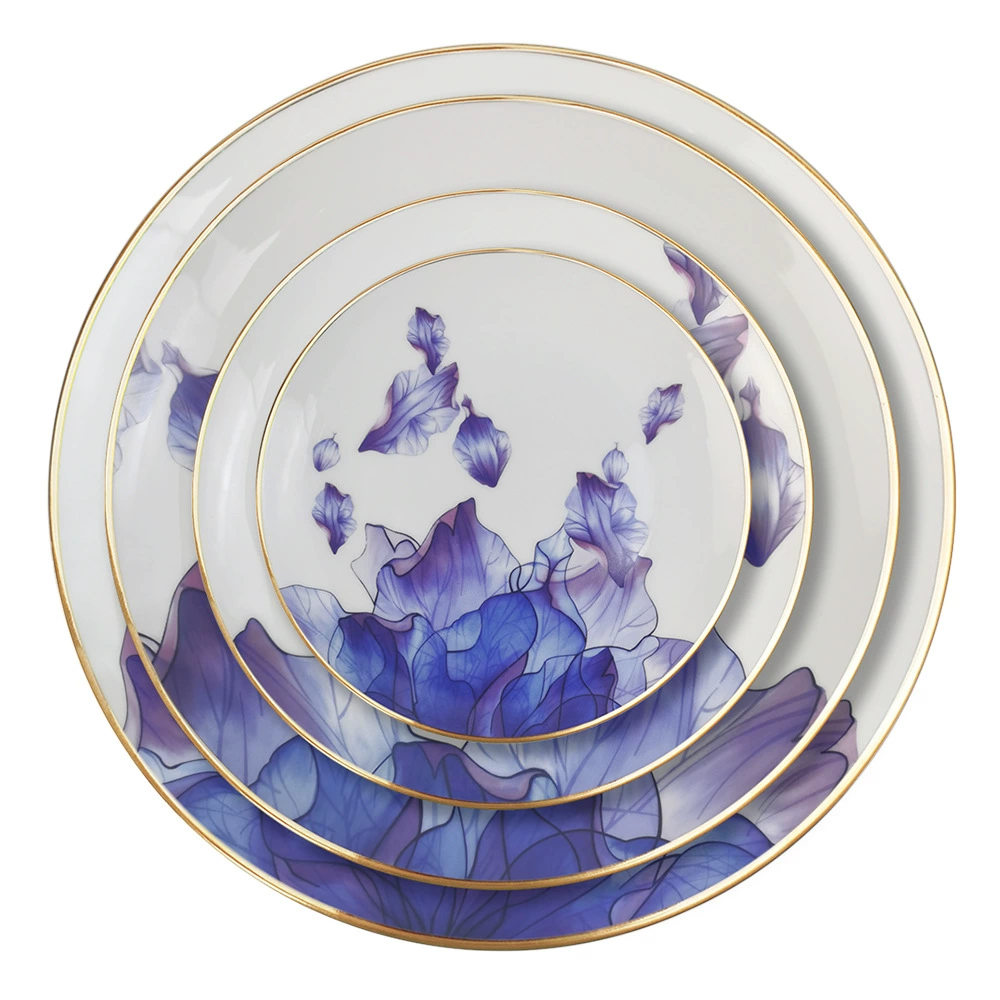 Creative ceramic set for home use, dinner plate for hotel, simple and elegant design