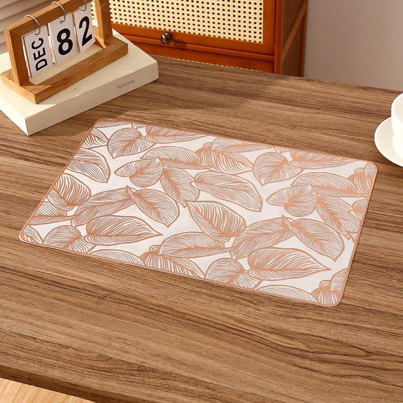 Amazon europeo rectangular PVC almohadilla de café aislamiento térmico almohadilla de aislamiento térmico almohadilla impermeable de restaurante de lujo