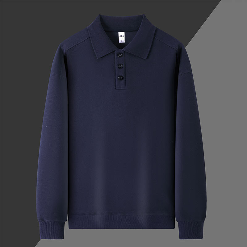310g otoño y invierno con solapa camiseta polo de manga larga ropa de trabajo impresa logotipo de catering hot pot camarero otoño y invierno herramientas